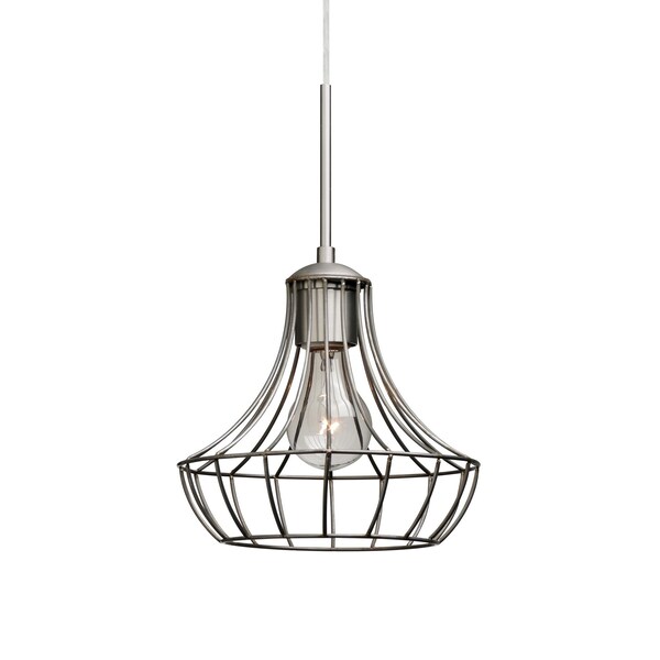 Besa Lighting Spezza 7 Cord Pendant, Satin Nickel Finish, 1x100W Incandescent 1JT-SPEZ07-SN - main